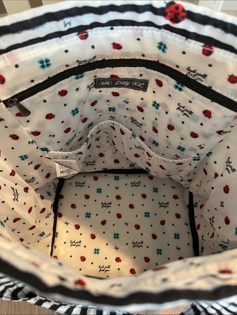 RARE DITTY XL TOTE LADYBUG LANE +BONUS - Picture 6 of 11